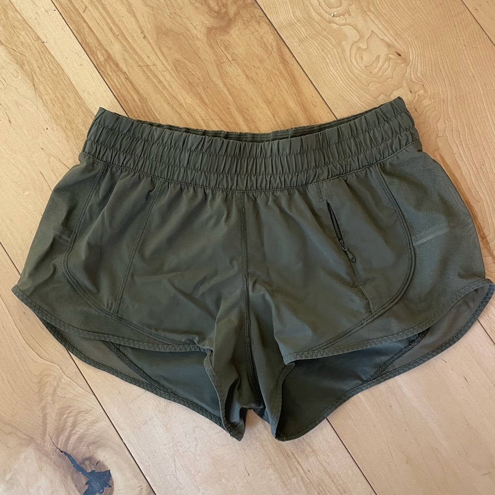 Lululemon Olive Green Athletic Shorts
